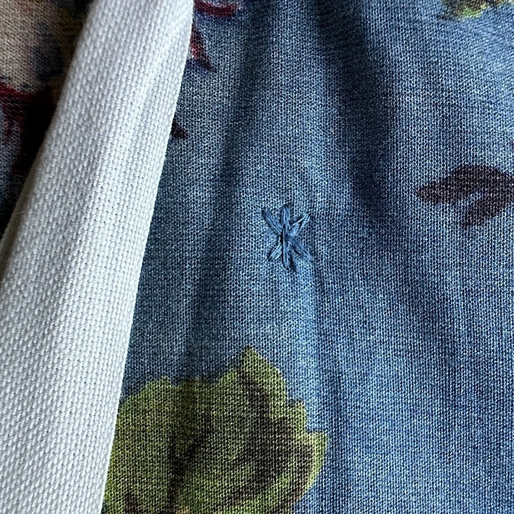 NWT POTTERY BARN EUROPEAN SQUARE MEADOW REVERSIBLE COTTON QUILTED FLORAL SHAM